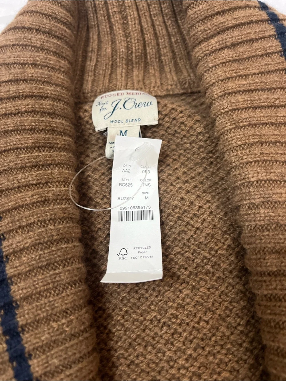 NWT J Crew Jcrew Rugged Merino Shawl Collar Wool Cardigan Sweater Sz M Preppy